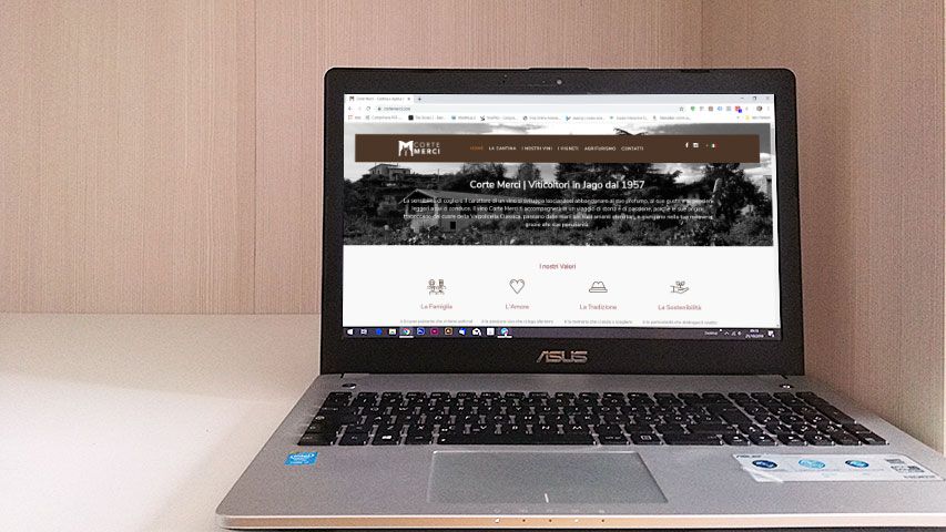 Sito internet per azienda vitivinicola in Valpolicella Corte Merci